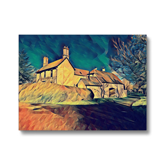 The Grange - Poly Art  Canvas