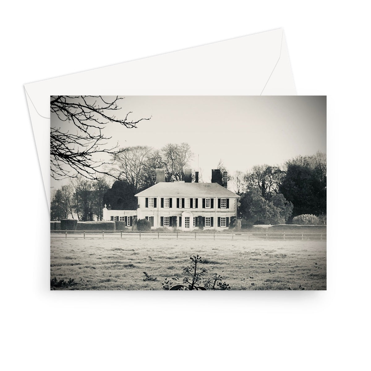 The Bury - Black & White Greeting Card