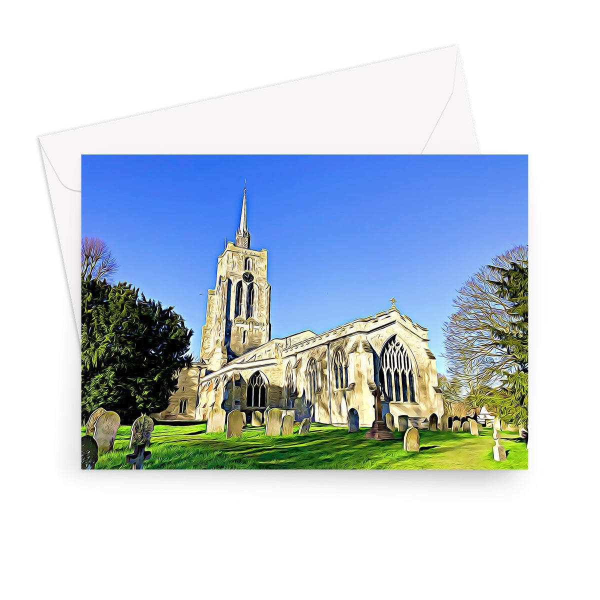 St Mary's East Face - Illustrated Greeting Card