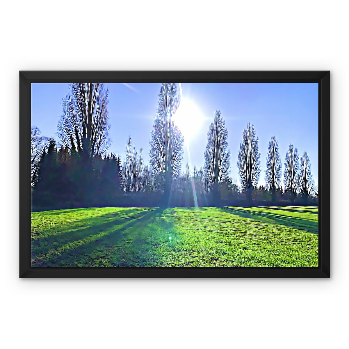 The Poplars - Illustrated Framed Canvas