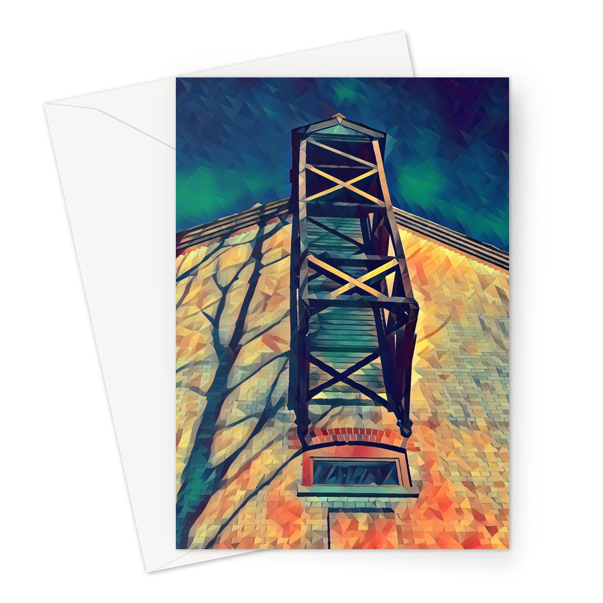 The Maltings - Poly Art Greeting Card