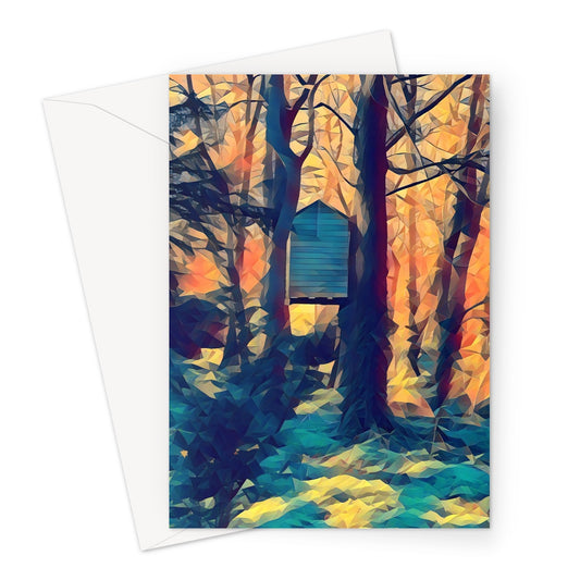 Tree House at Elbrook - Poly Art Greeting Card