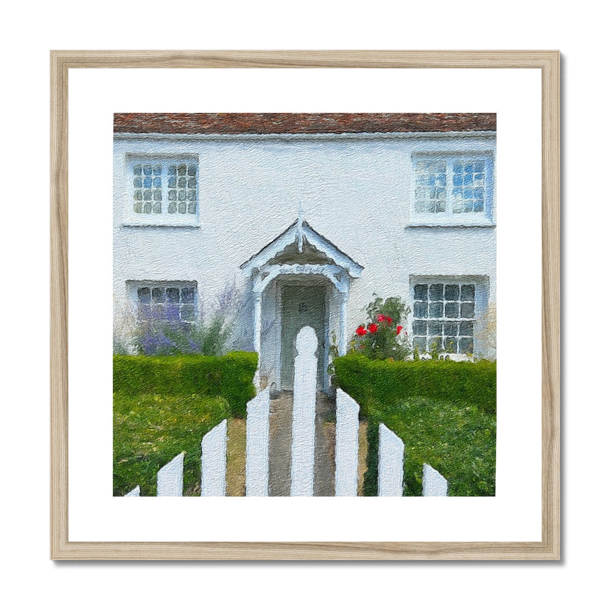 Vine Cottage - Oil Framed & Mounted Print