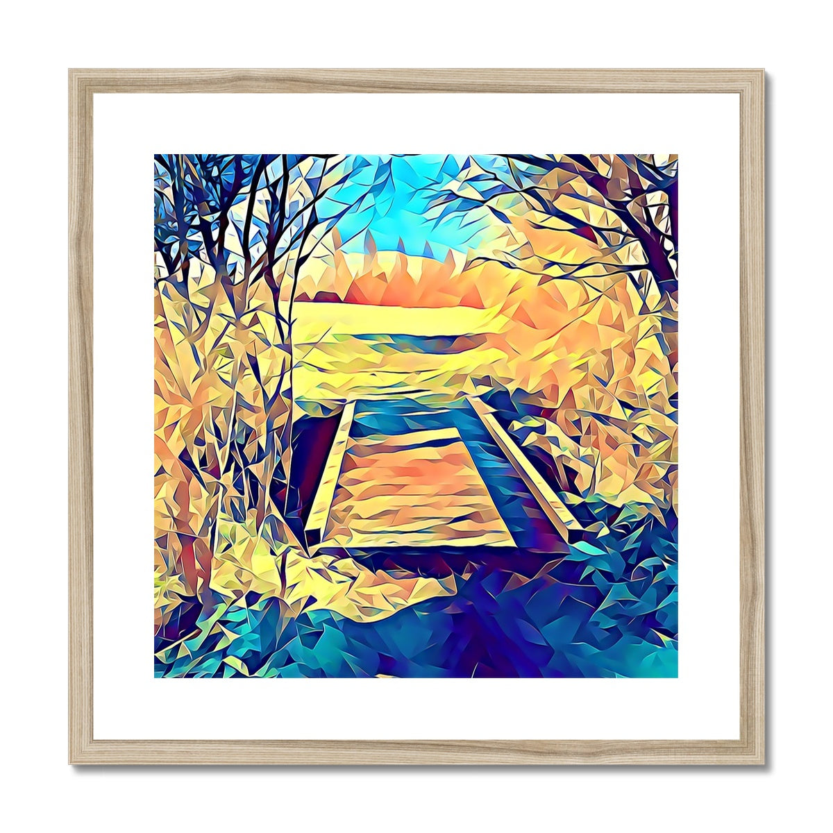 New Bridge - Poly Art Framed & Mounted Print