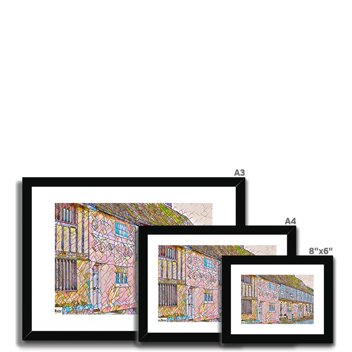 Tudor High Street - Mosaic Framed & Mounted Print