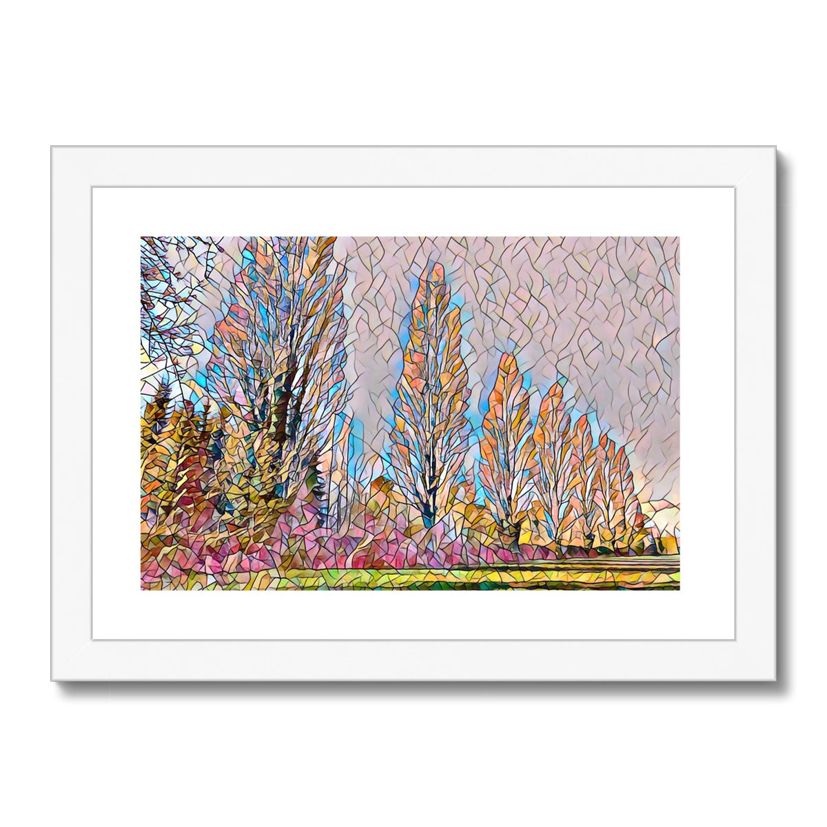 The Poplars - Mosaic Framed & Mounted Print