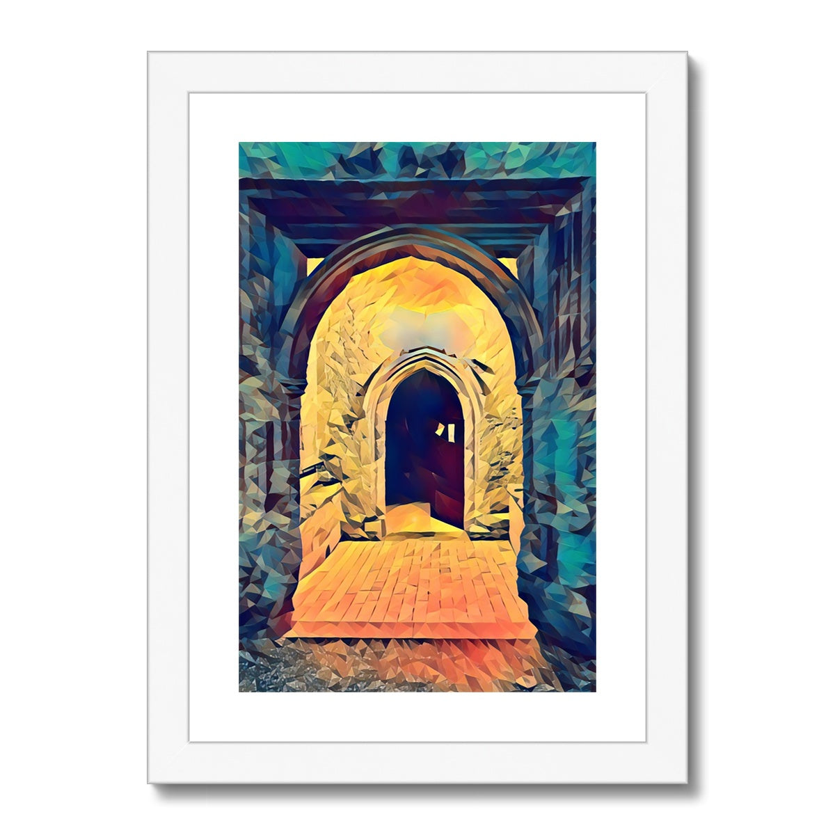 St Mary's North Face - Poly Art Framed & Mounted Print