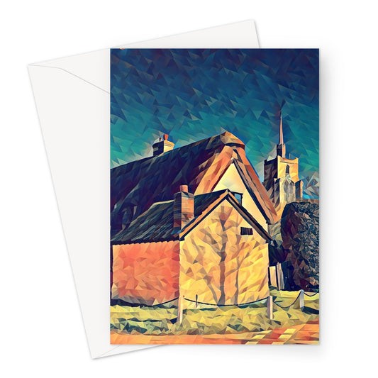 Chain Cottage - Poly Art Greeting Card