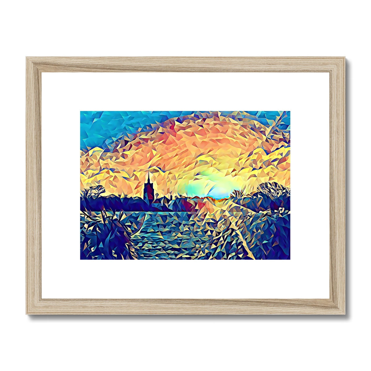 View from the Fields - Poly Art Framed & Mounted Print