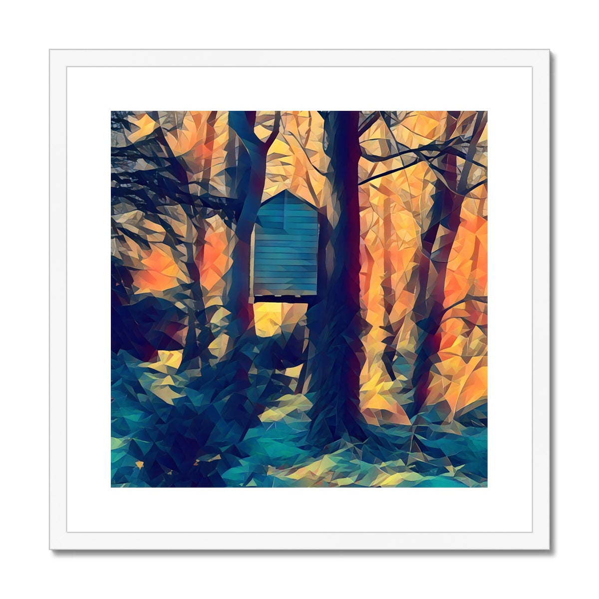 Tree House at Elbrook - Poly Art Framed & Mounted Print