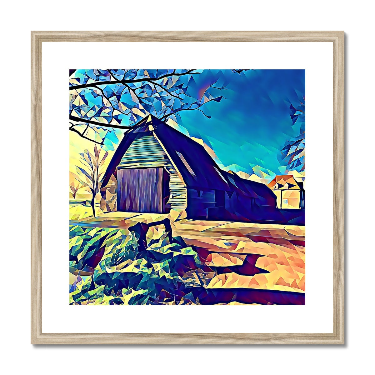 Bluegates Barn - Poly Art Framed & Mounted Print