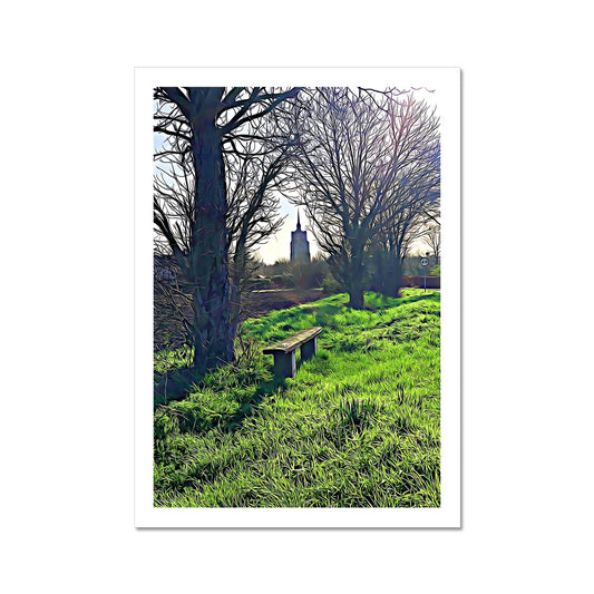 Bench on Gardiners Lane - Illustrated Fine Art Print