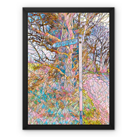 Loves Lane Footpath - Mosaic Framed Canvas