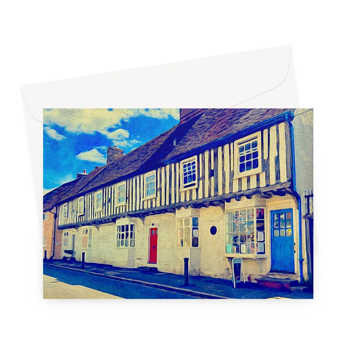 High Street - Oil Greeting Card