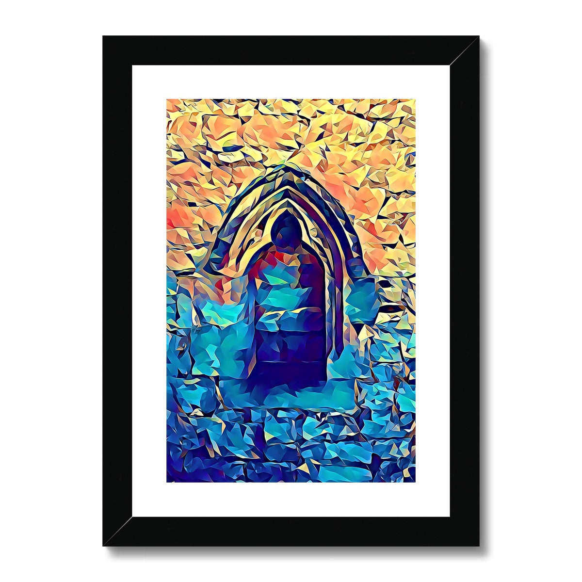 St Mary's Window Arch - Poly Art Framed & Mounted Print