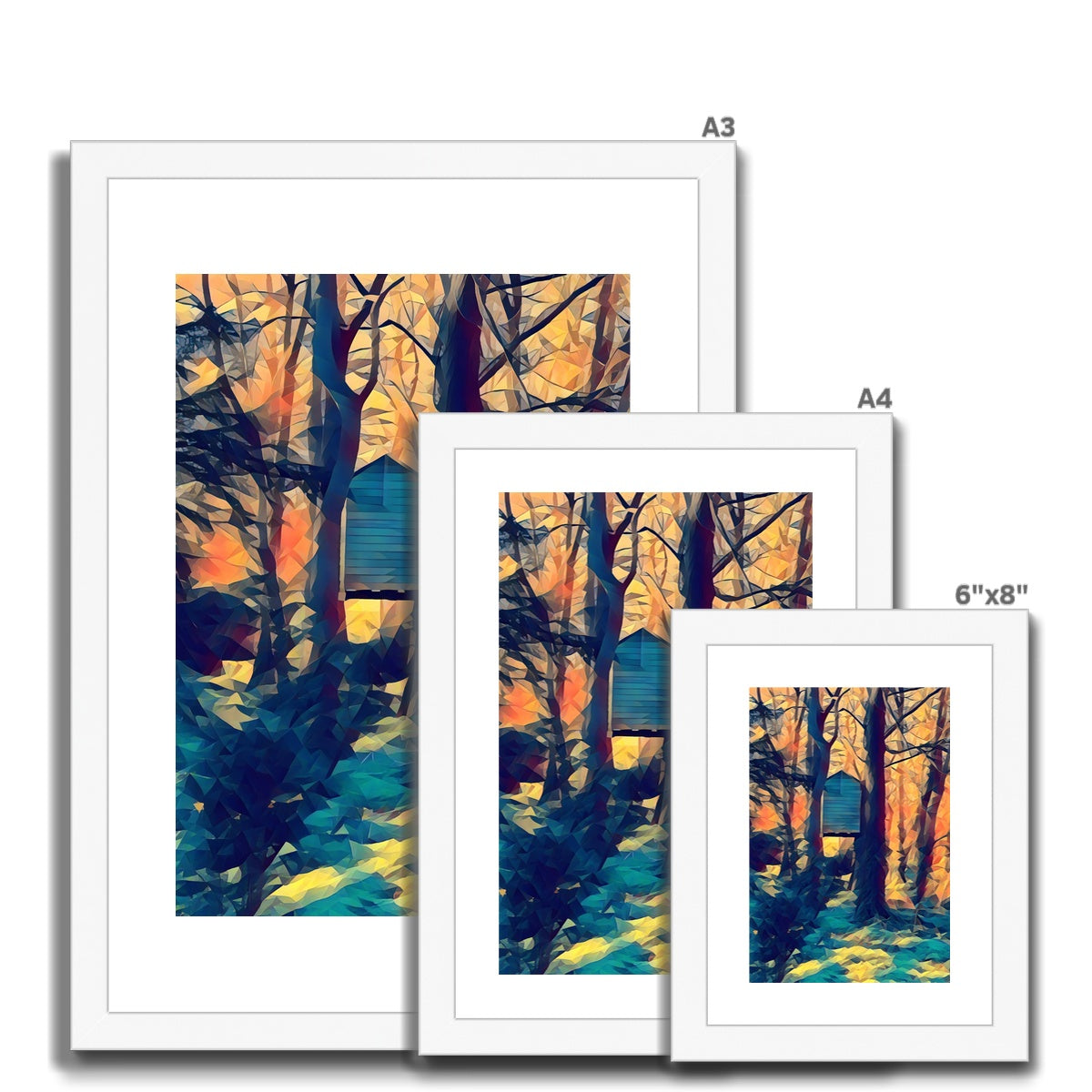 Tree House at Elbrook - Poly Art Framed & Mounted Print