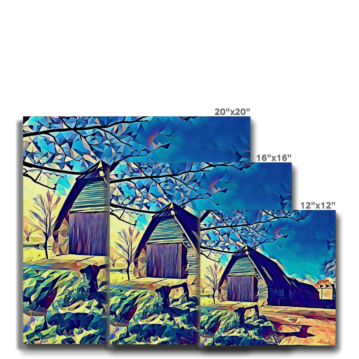 Bluegates Barn - Poly Art Canvas