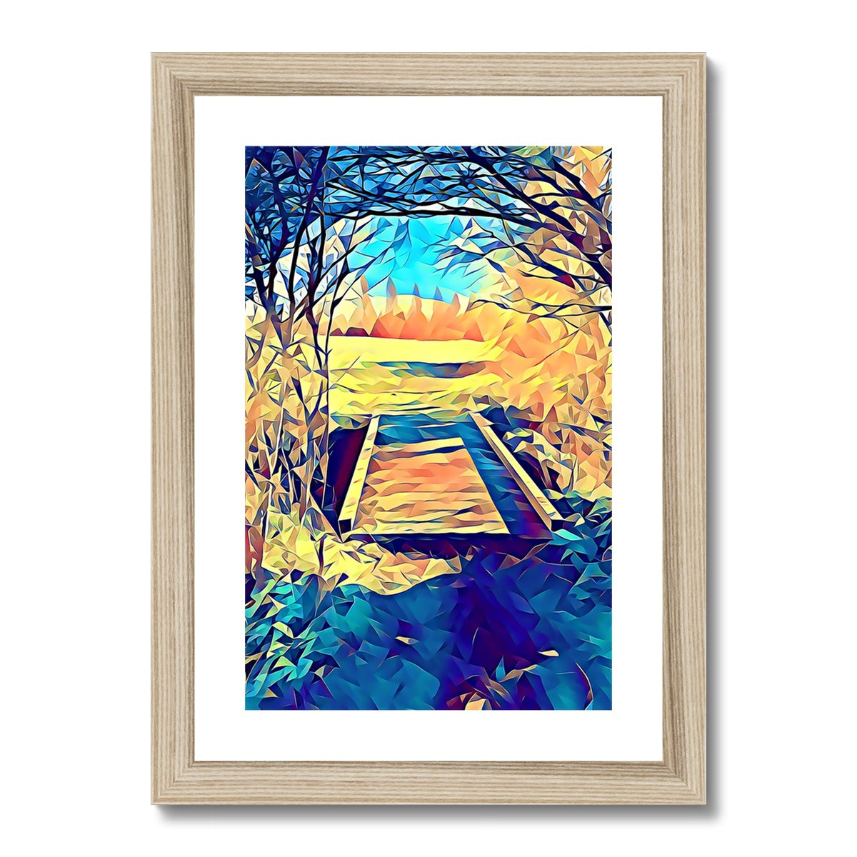 New Bridge - Poly Art Framed & Mounted Print