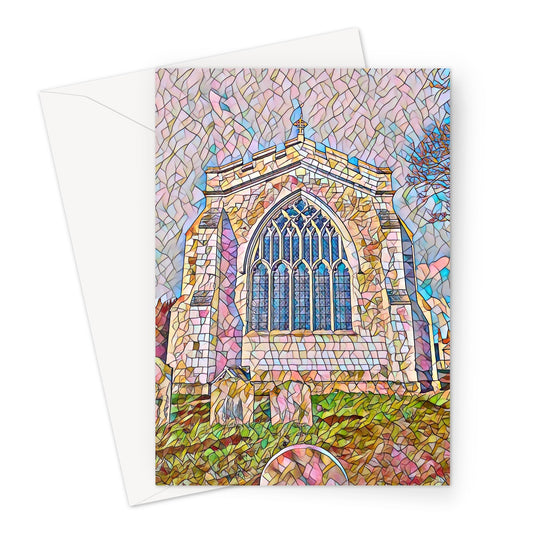 St Mary's East Face - Mosaic Greeting Card