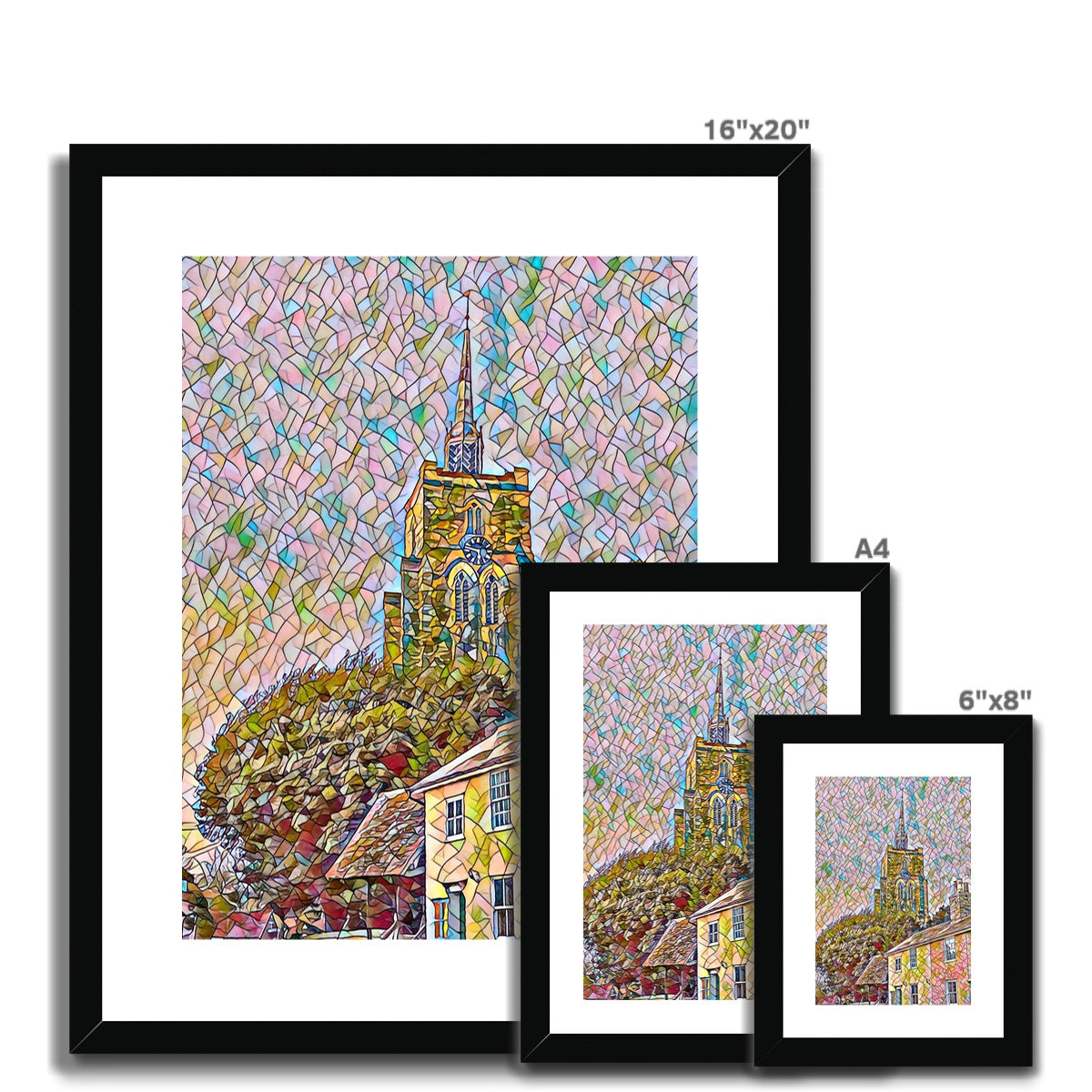 St Mary's from Mill Street - Mosaic Framed & Mounted Print