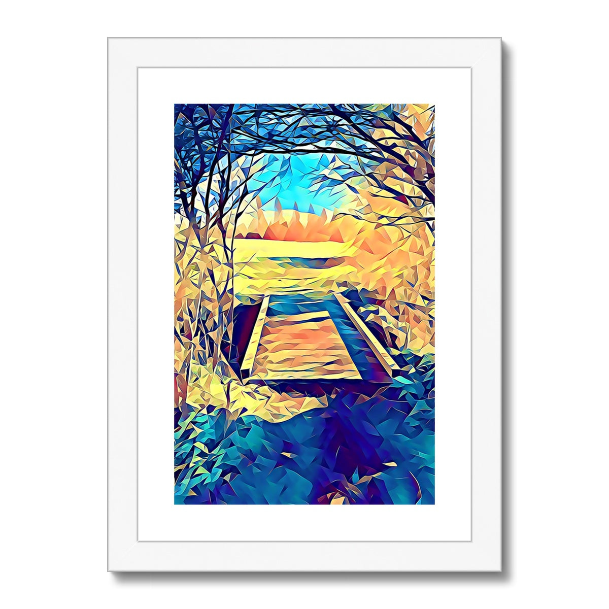 New Bridge - Poly Art Framed & Mounted Print