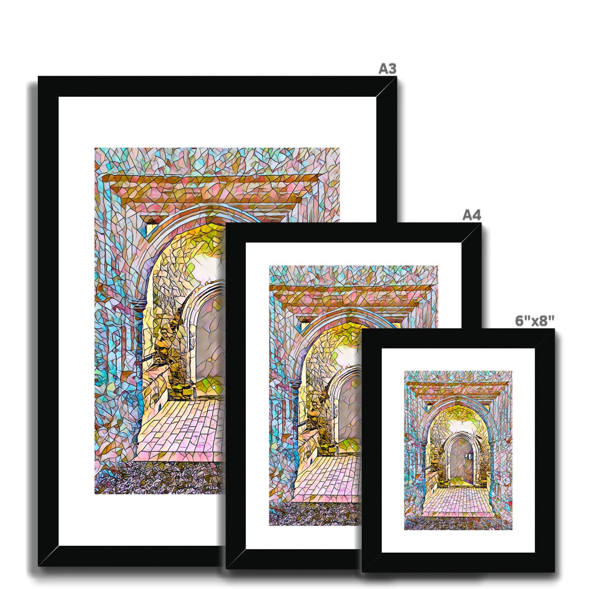 St Mary's North Entrance - Mosaic Framed & Mounted Print