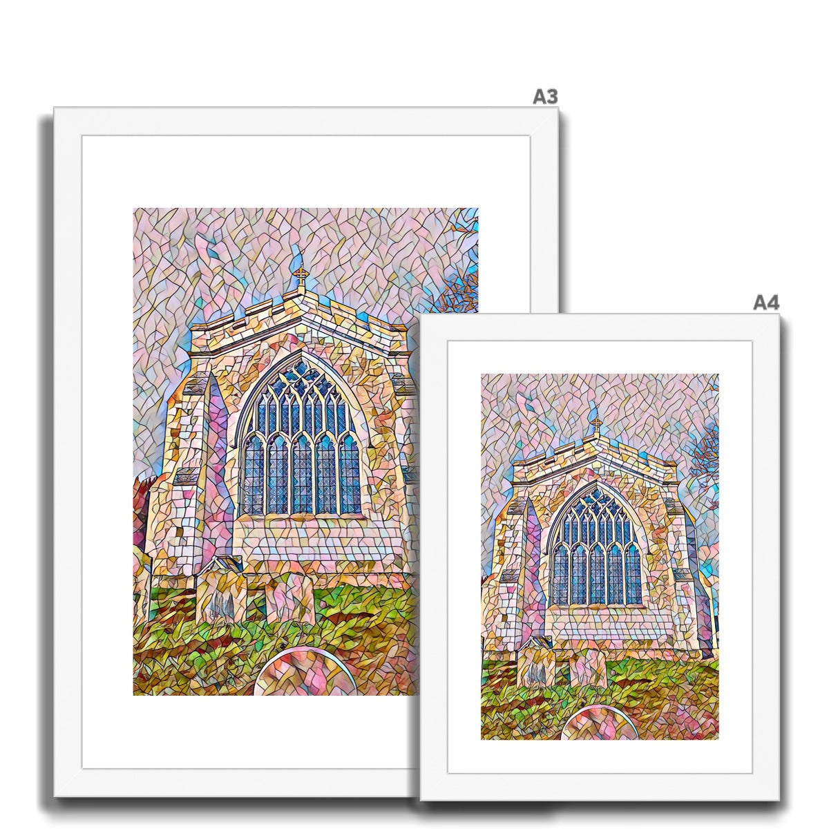 St Mary's East Face - Mosaic Framed & Mounted Print