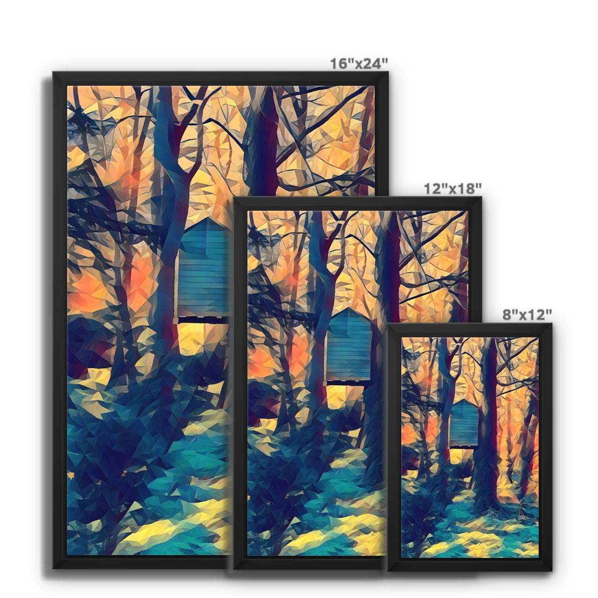 Tree House at Elbrook - Poly Art Framed Canvas