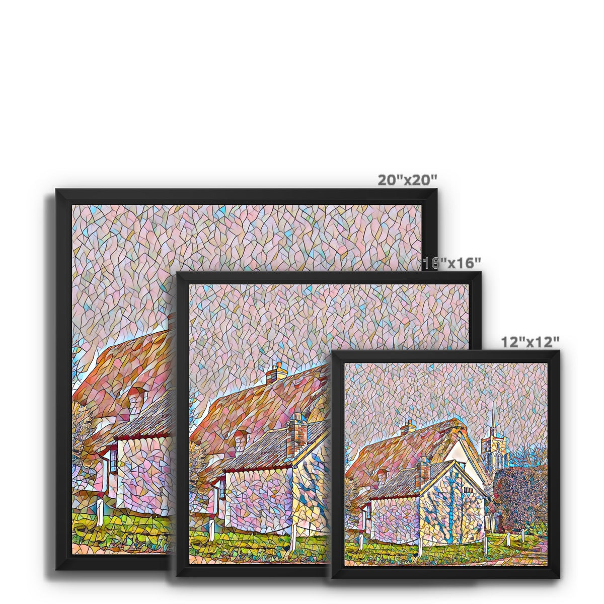 Chain Cottage - Mosaic Framed Canvas