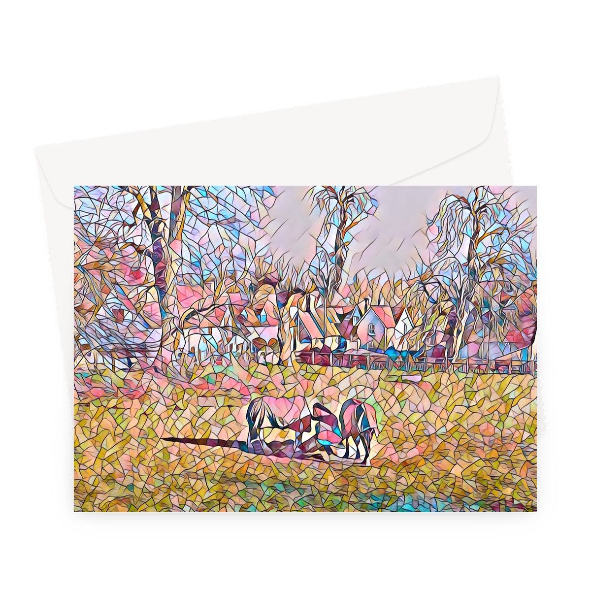 Mill Street Neighbours - Mosaic Greeting Card