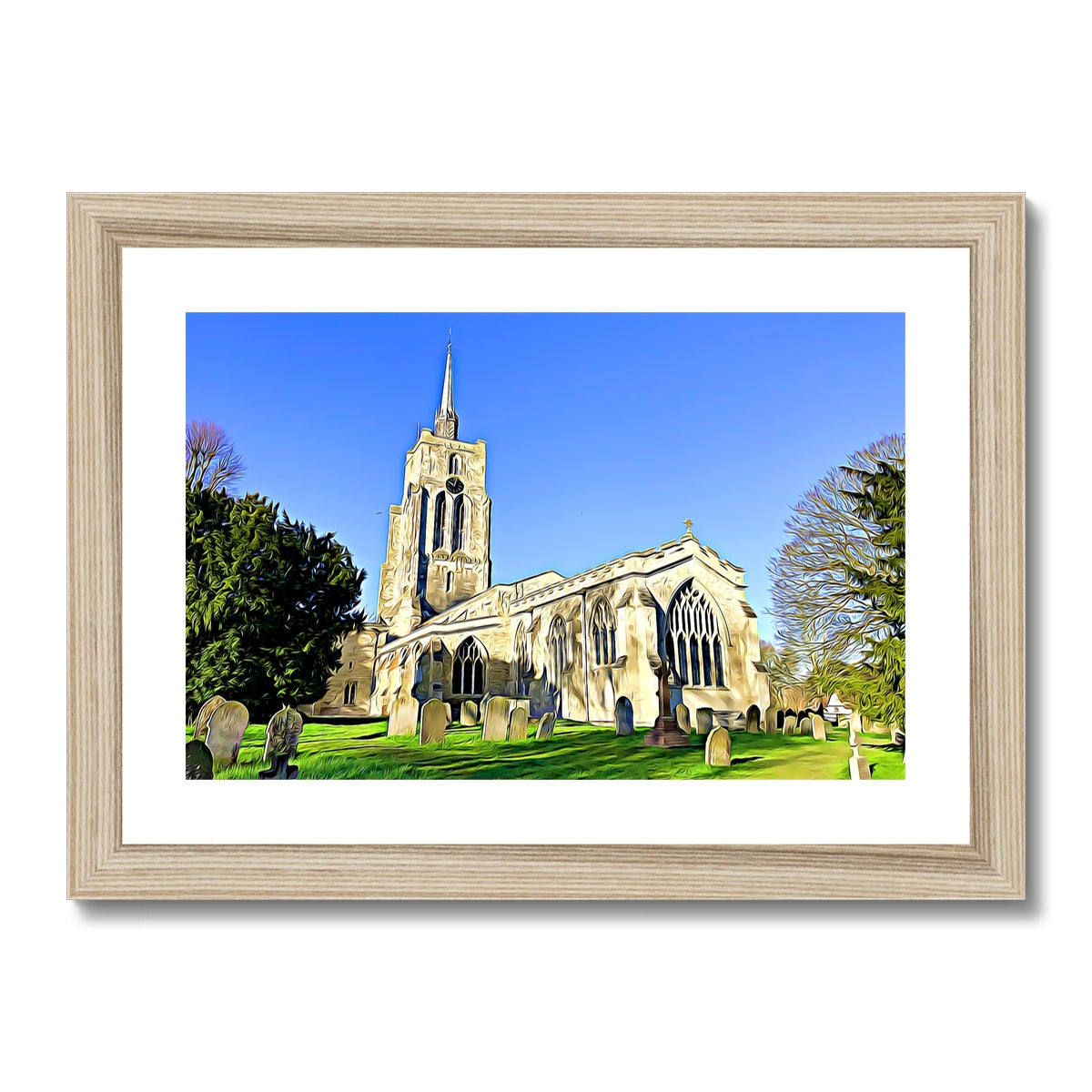 St Mary's East Face - Illustrated Framed & Mounted Print