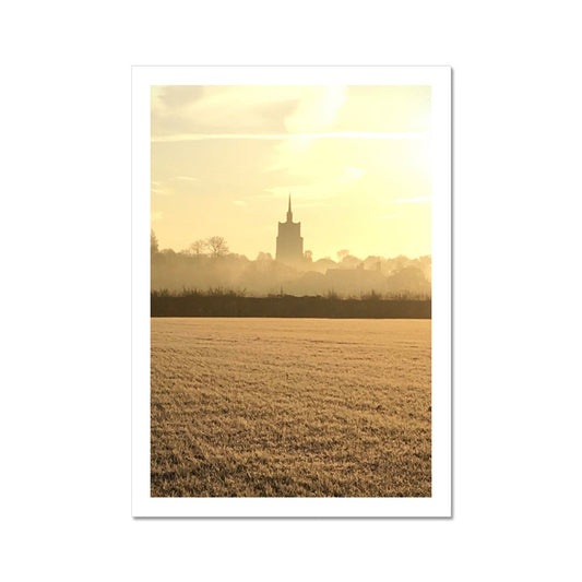 St Mary's Frosty Morning - Black & White Fine Art Print