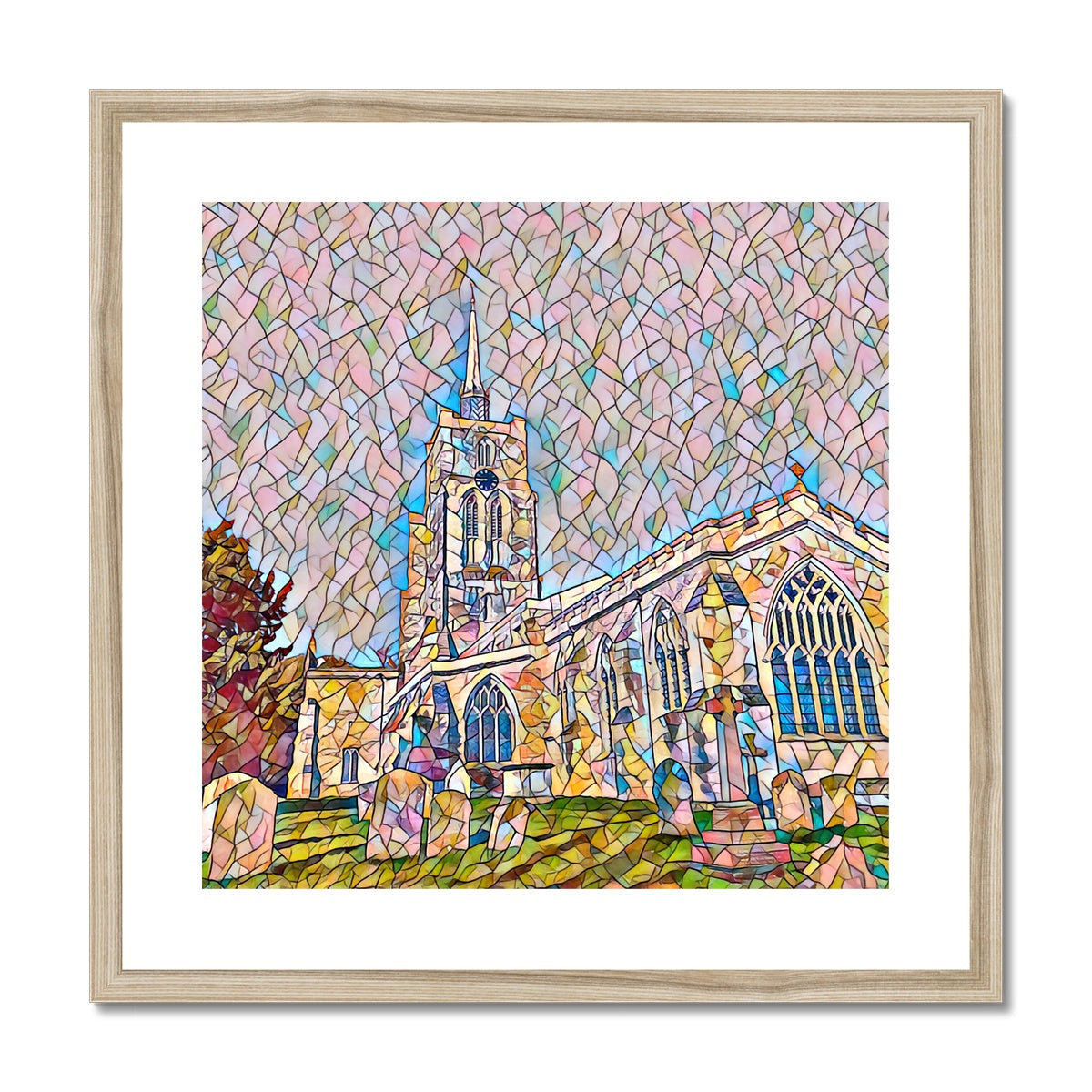 St Mary's Graveyard - Mosaic Framed & Mounted Print