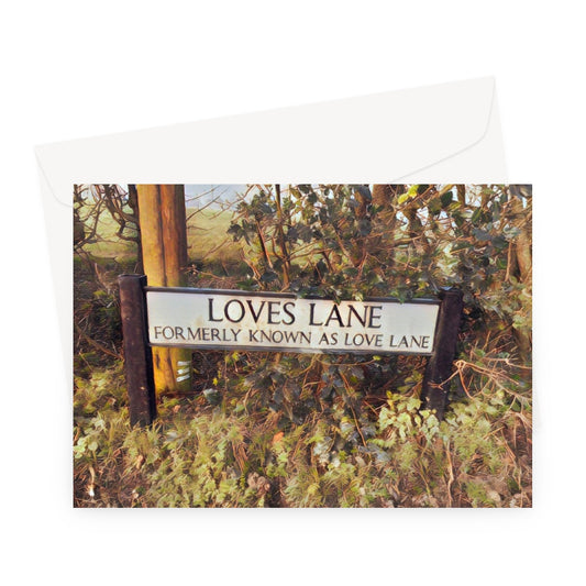 Loves Lane  -  Watercolour Greeting Card