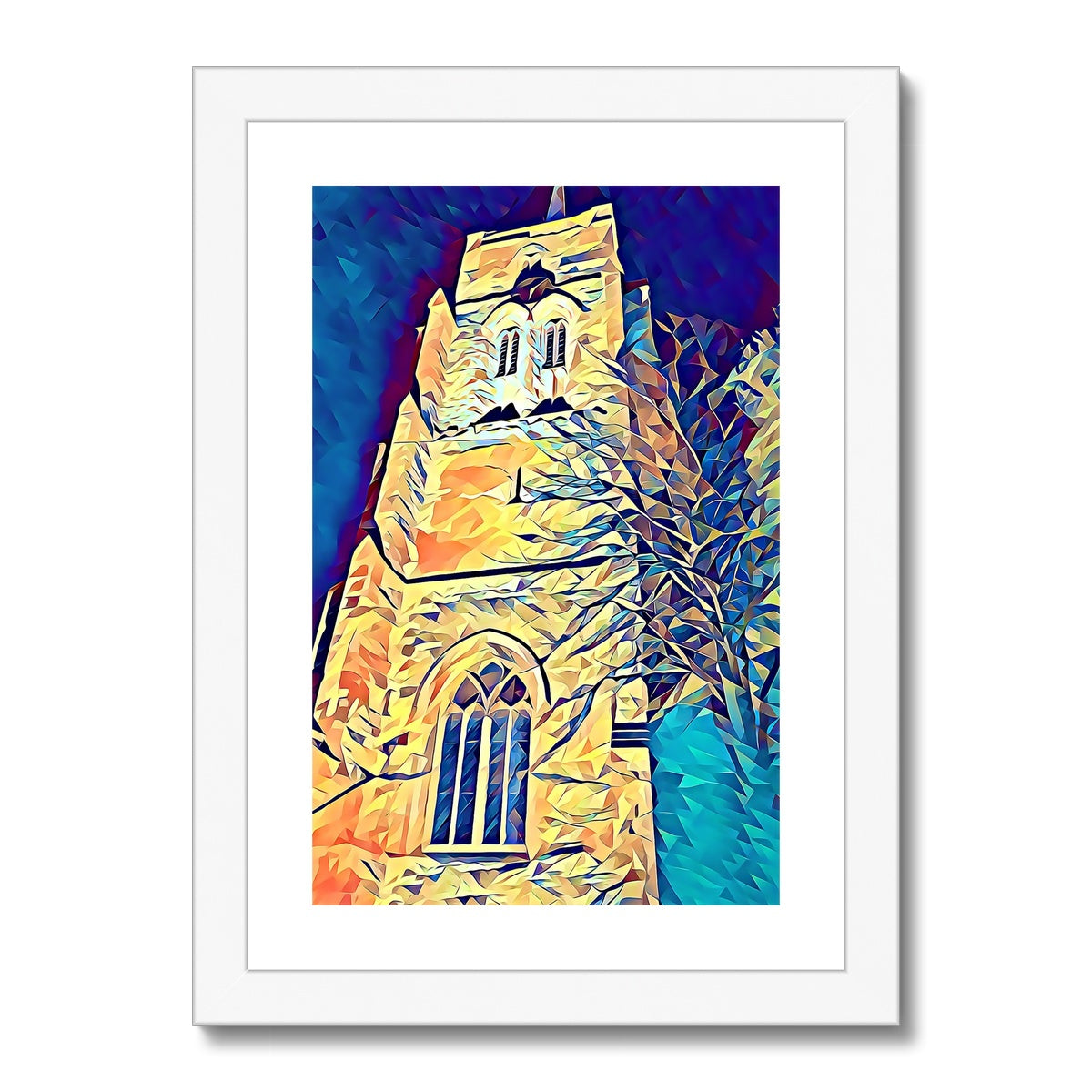 St Mary's Tower North - Poly Art Framed & Mounted Print