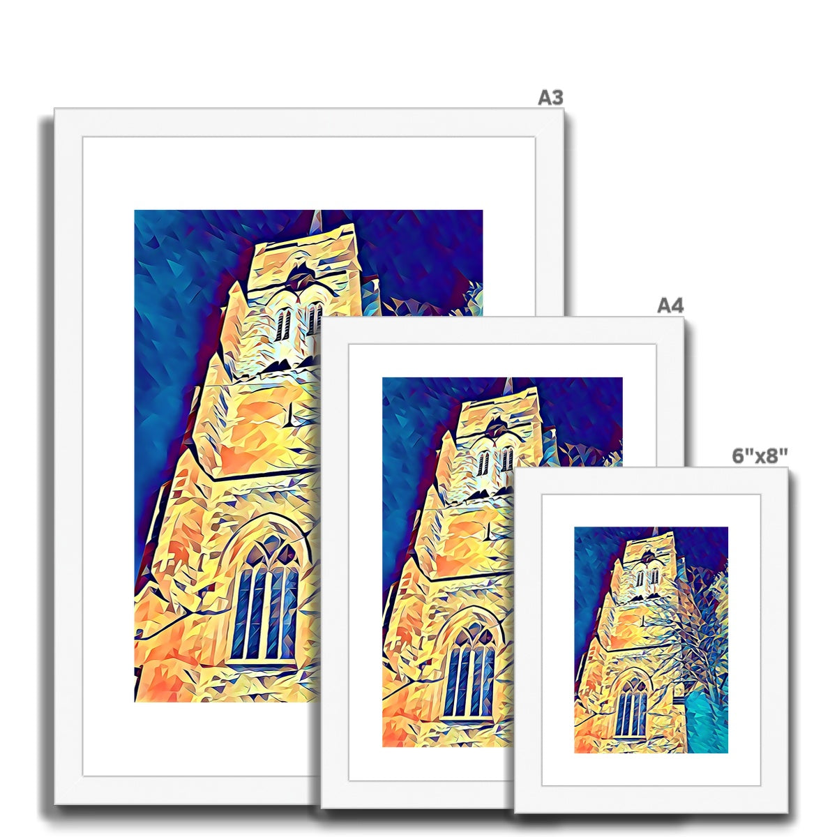 St Mary's Tower North - Poly Art Framed & Mounted Print