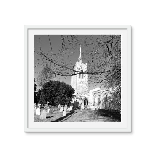 St Mary's Veiled - Black & White Framed Photo Tile
