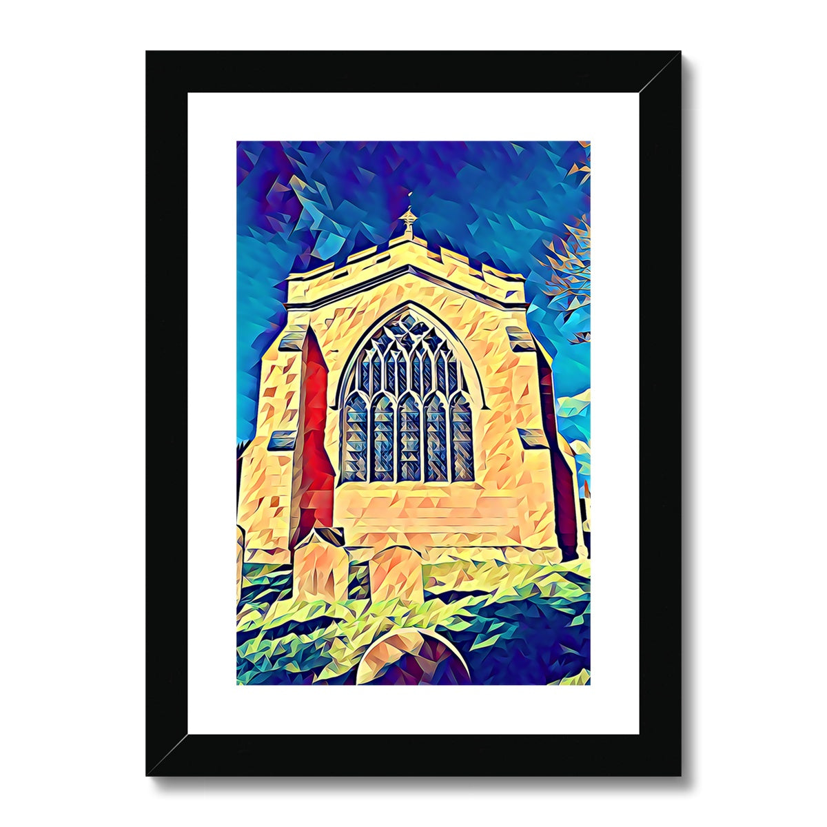 St Mary's East Face - Poly Art Framed & Mounted Print