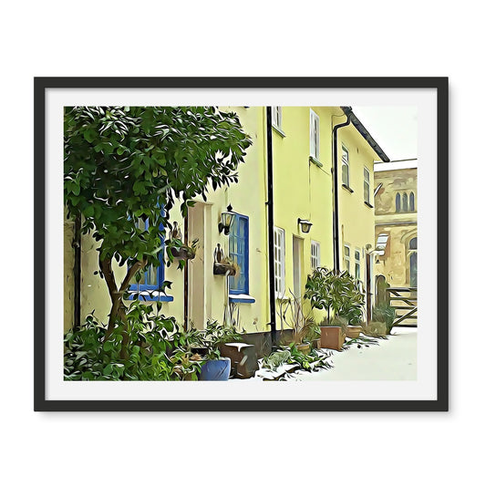 Church Path - Oil Framed Photo Tile