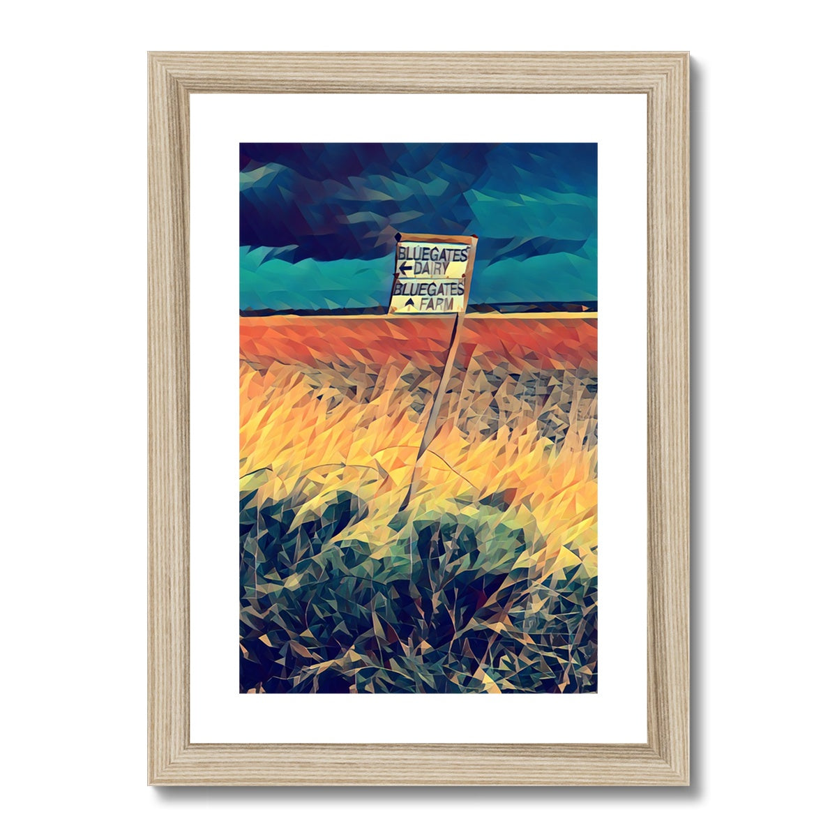 To Bluegates! - Poly Art Framed & Mounted Print