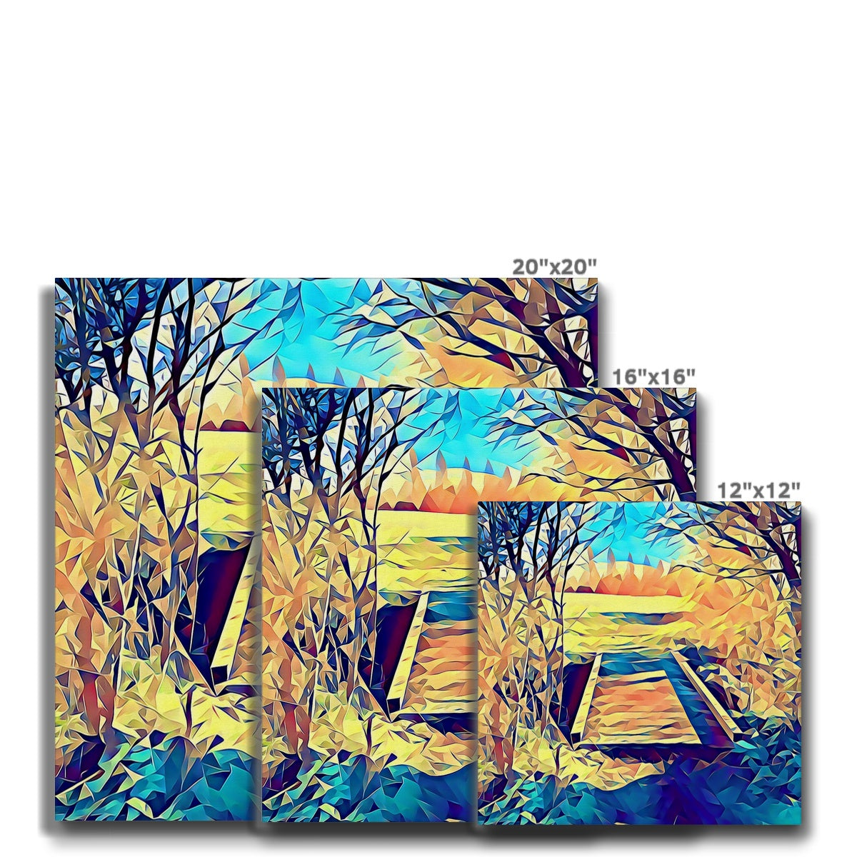 New Bridge - Poly Art Canvas