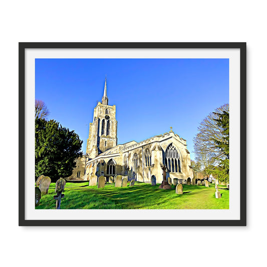 St Mary's East Face - Illustrated Framed Photo Tile