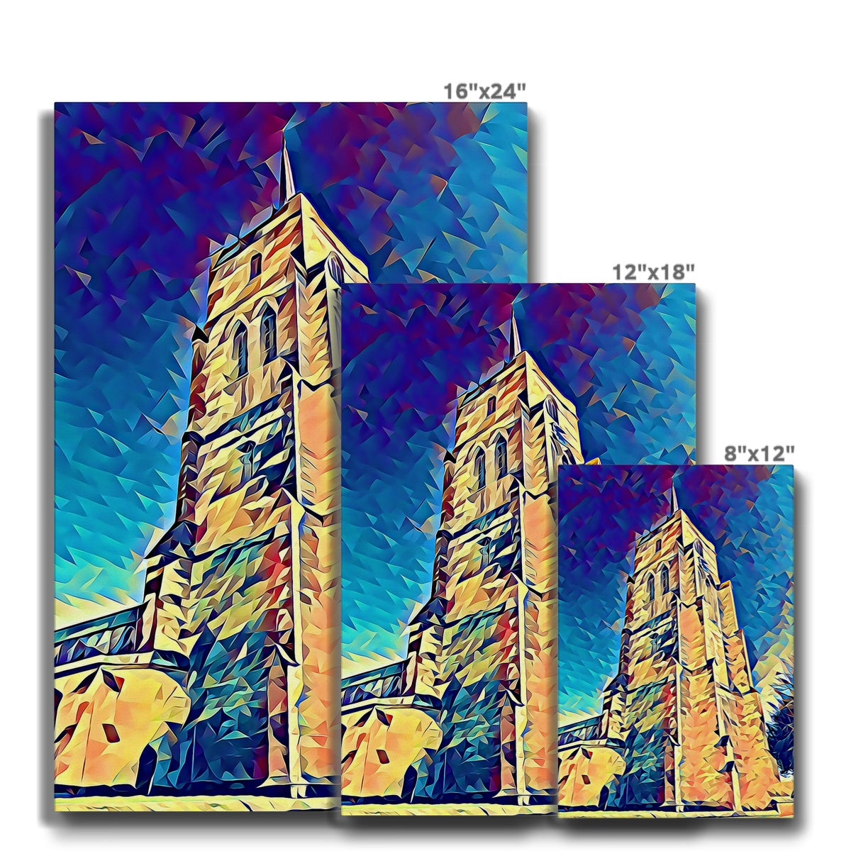 St Mary's Tower - Poly Art Canvas