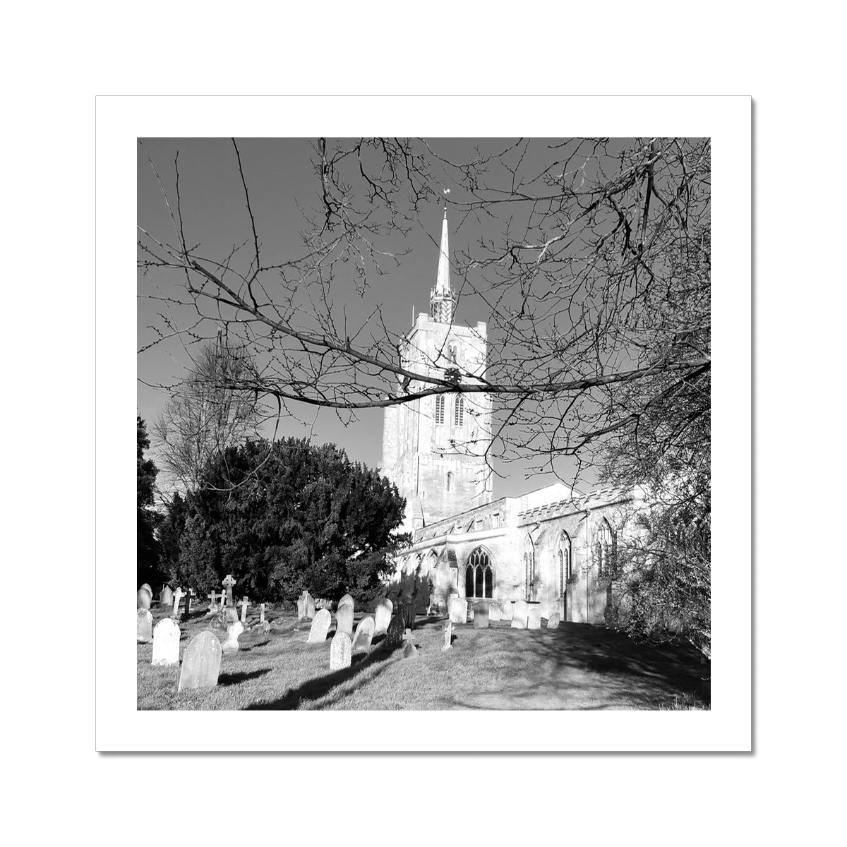 St Mary's Veiled - Black & White Fine Art Print