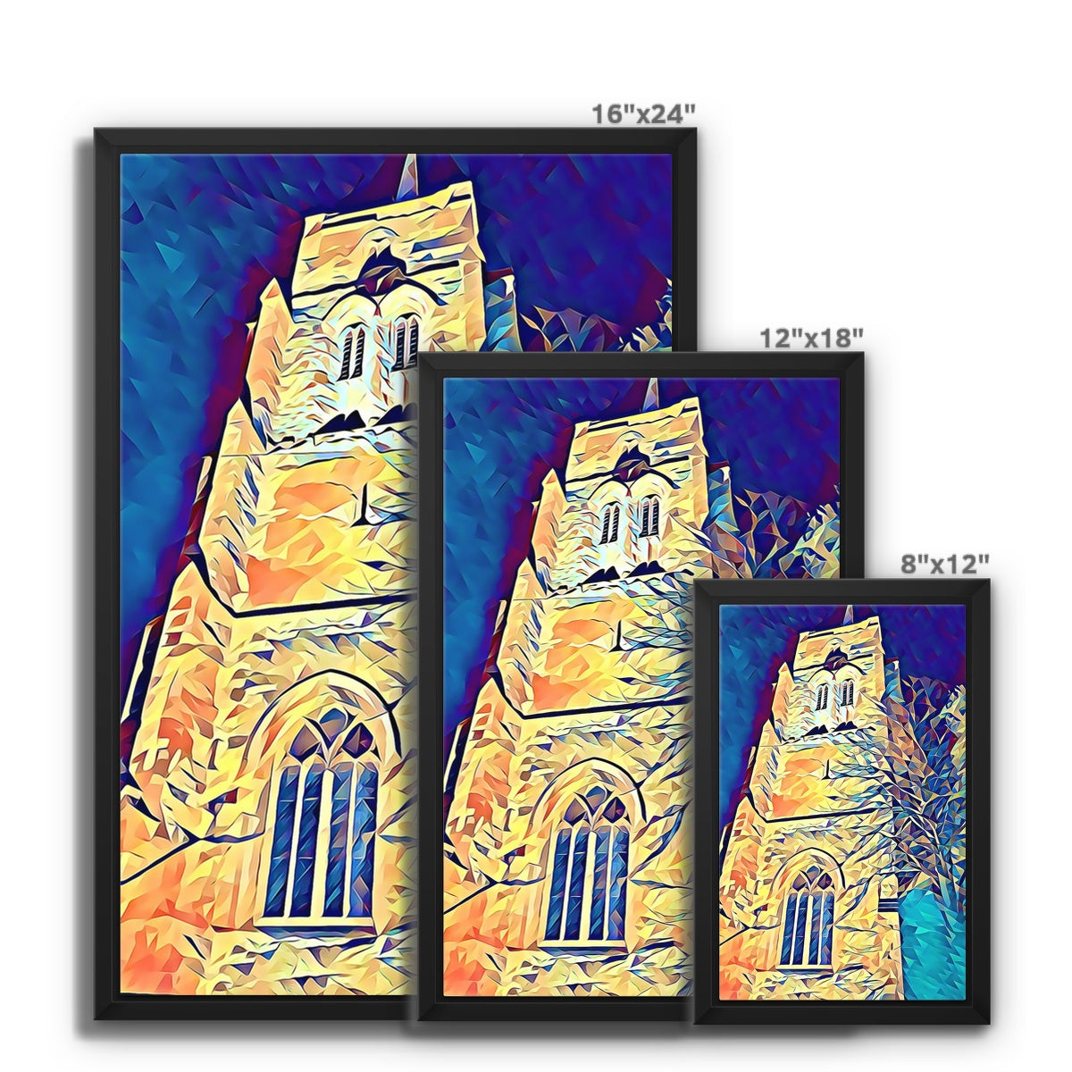 St Mary's Tower North - Poly Art Framed Canvas