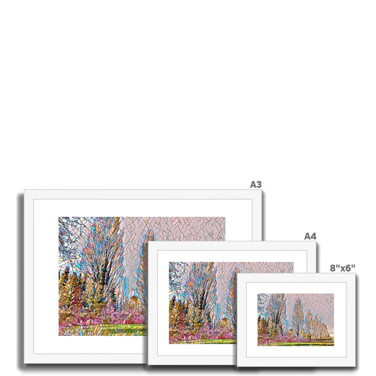 The Poplars - Mosaic Framed & Mounted Print