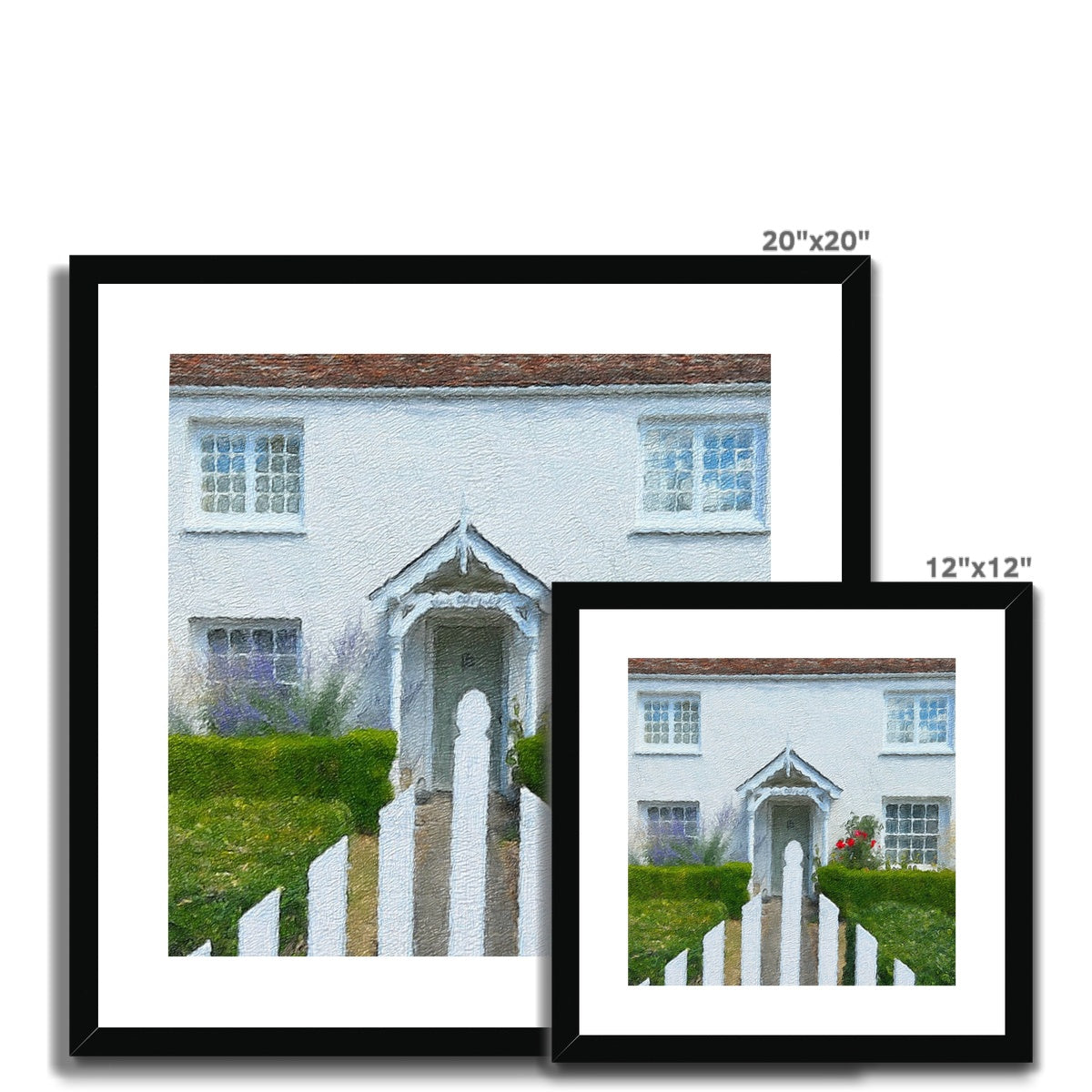 Vine Cottage - Oil Framed & Mounted Print