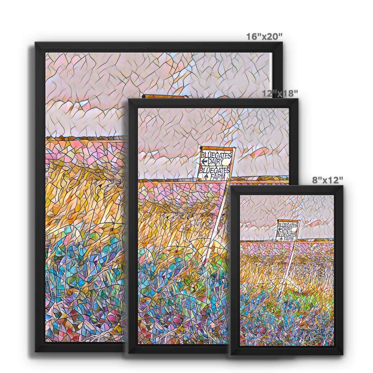 To Bluegates! - Mosaic Framed Canvas