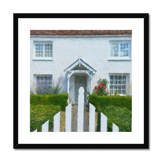 Vine Cottage - Oil Framed & Mounted Print