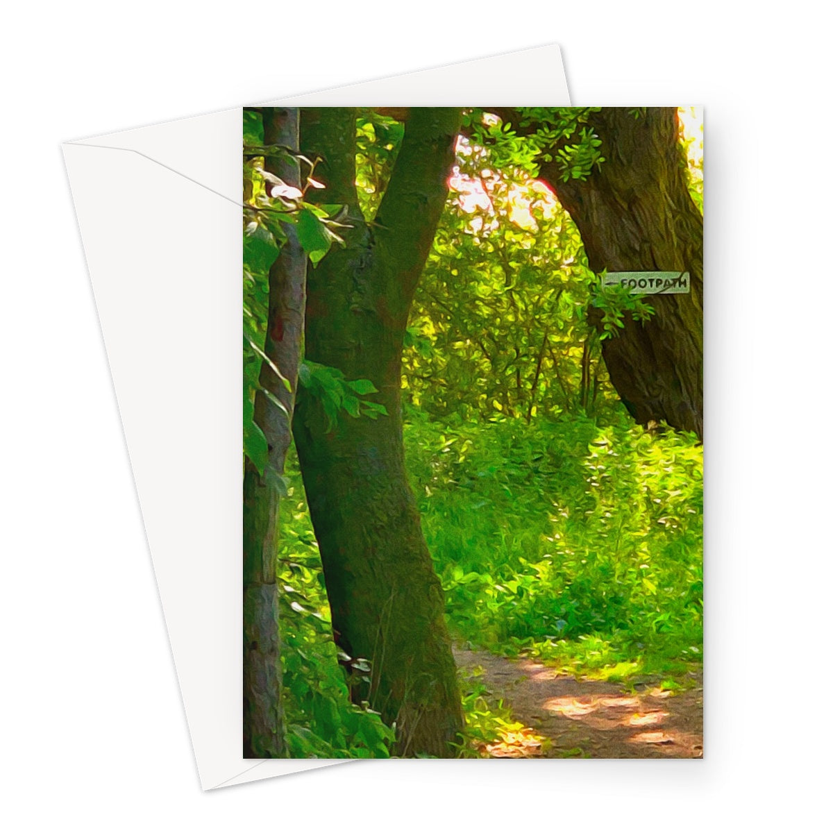 Gladed Footpath - Oil Greeting Card